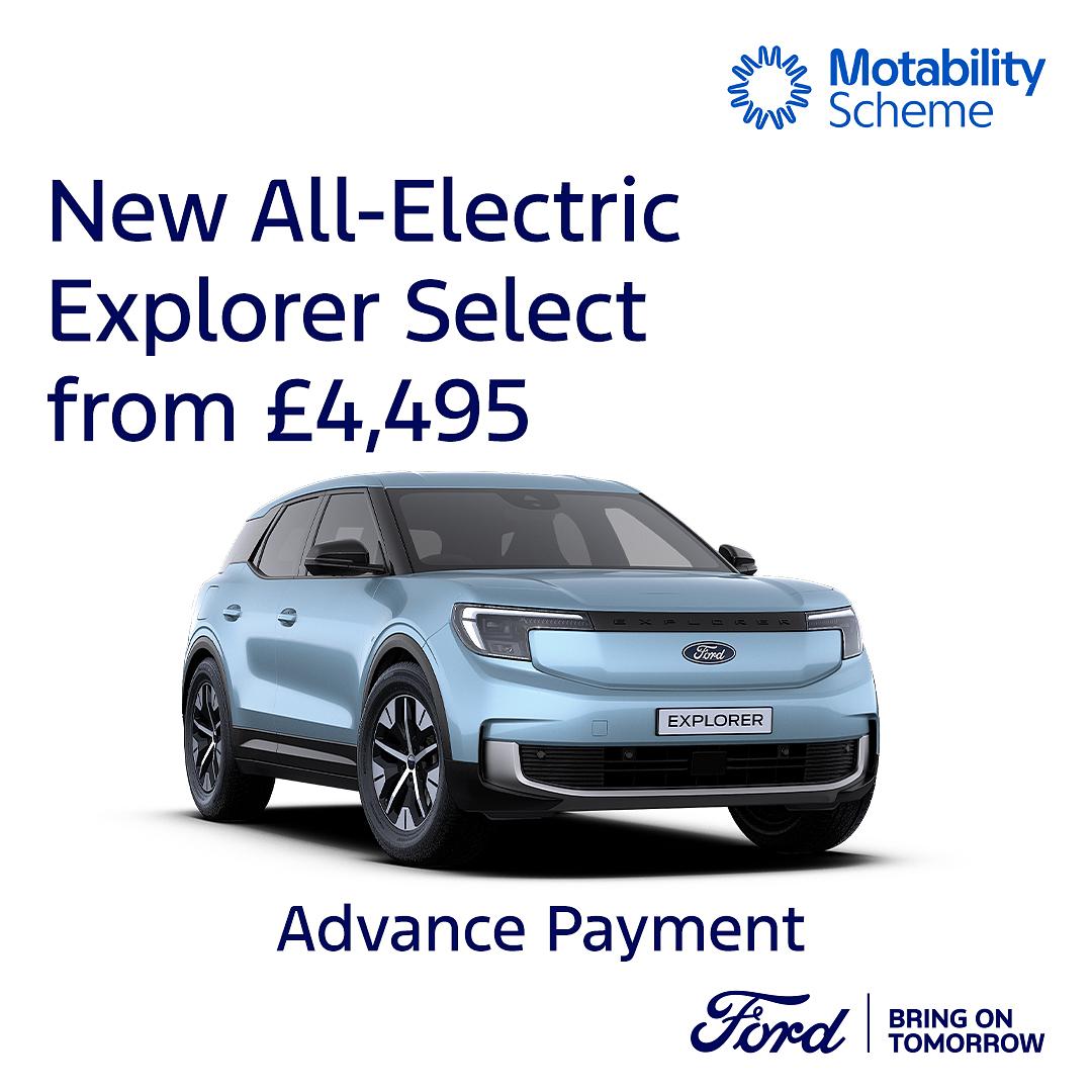 New Ford New All Electric Explorer Select on Motability